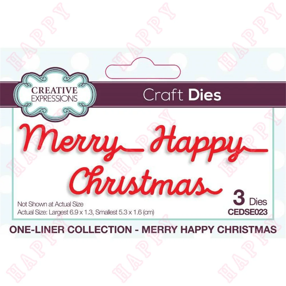 

2022 New Merry Happy Christmas Cuts Dies Envelope Scrapbook Diary Decoration Background Embossing Template Diy Greet Card Mould