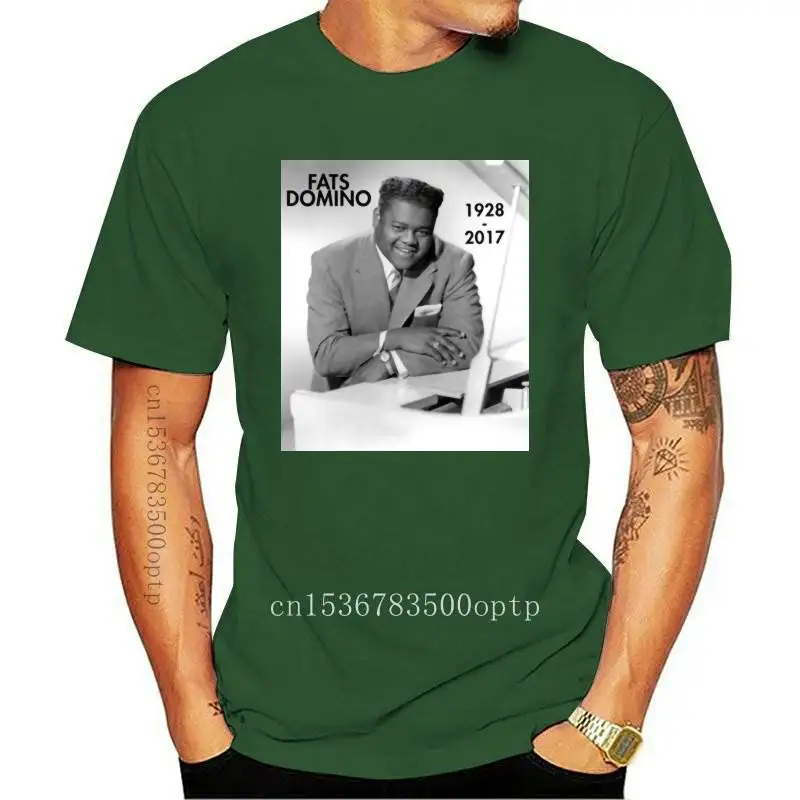 

Man Clothing New Rip Fats Domino 1928-2017 Rock And Roll Men'S T-Shirt Clothing Size S-2Xl Humorous Tee Shirt