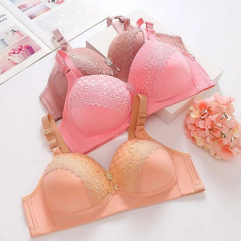 Бюстгальтер пуш-ап женский без косточек простая пикантная тонкая чашка B C нижнее