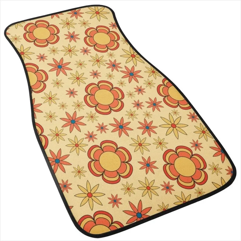 Автомобильные коврики Groovy Victorian с цветочным узором - Fun Hippie Van Summer Of Love