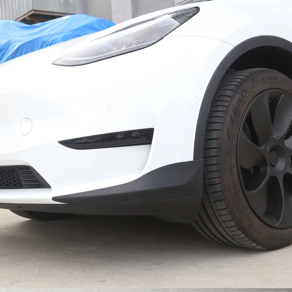 

Front Corner Lip Protection Covers For Tesla Model Y 2023-2017 2PCS Front Bumper Anti-Collision Strip TPE Exterior Accessories