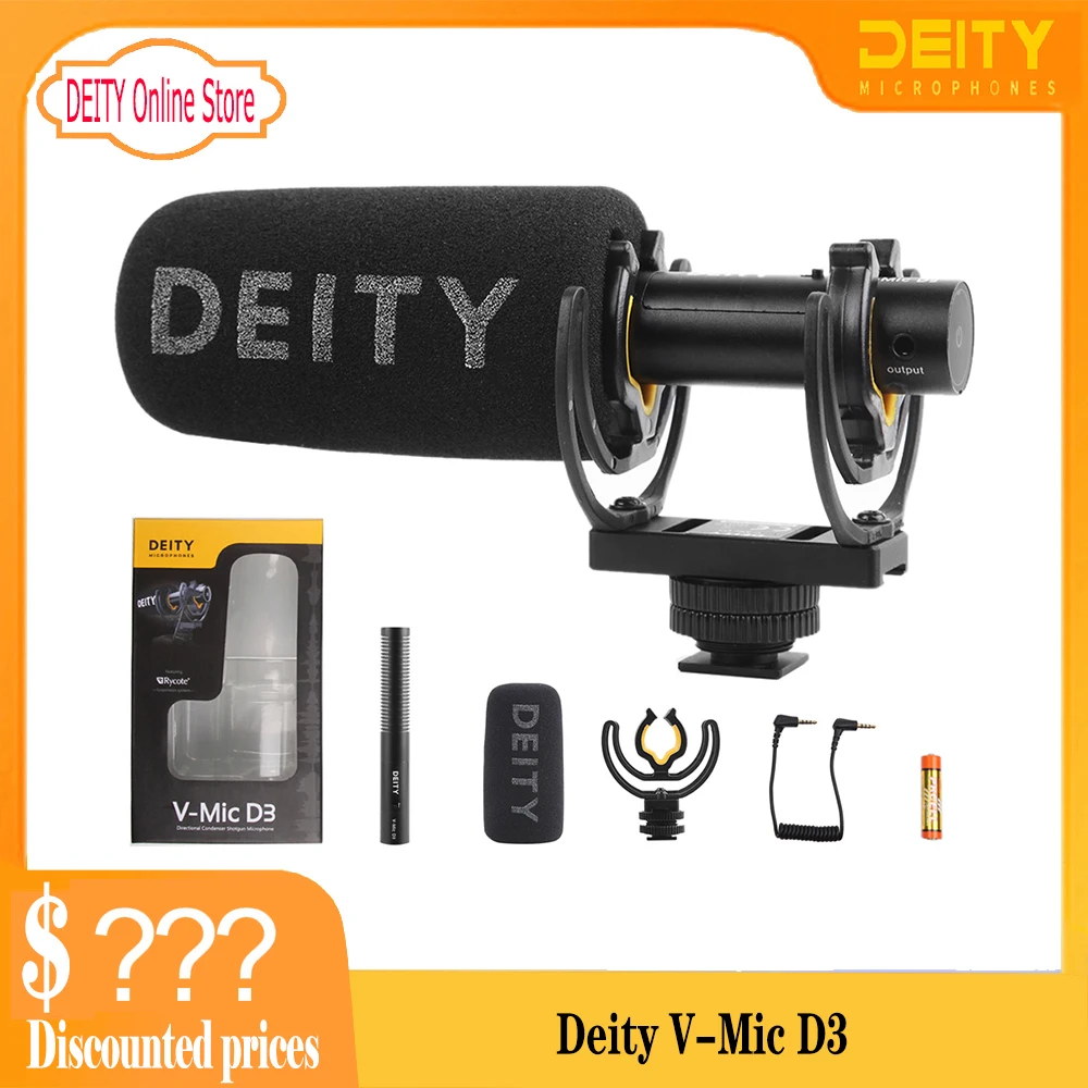

Deity V-Mic D3 Super-Cardioid Directional Shotgun Microphone Offaxis Performance Low Distortion for Canon Nikon Sony DSLR Camera