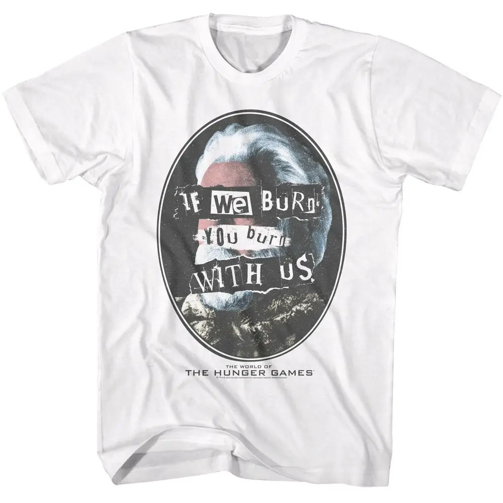Белая футболка для взрослых с надписью Голодные игры