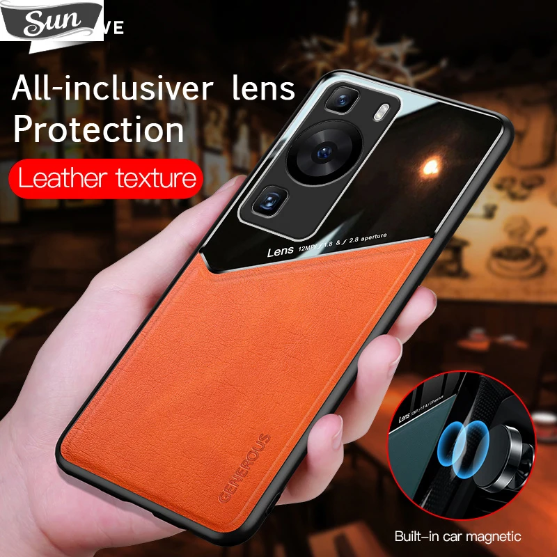 

Case On P60 Pro Zroteve Leather Texture Soft Frame PC Cover For Huawei P60 Art P50 Pro P40 Lite P40Pro P50Pro P60Pro Phone Cases