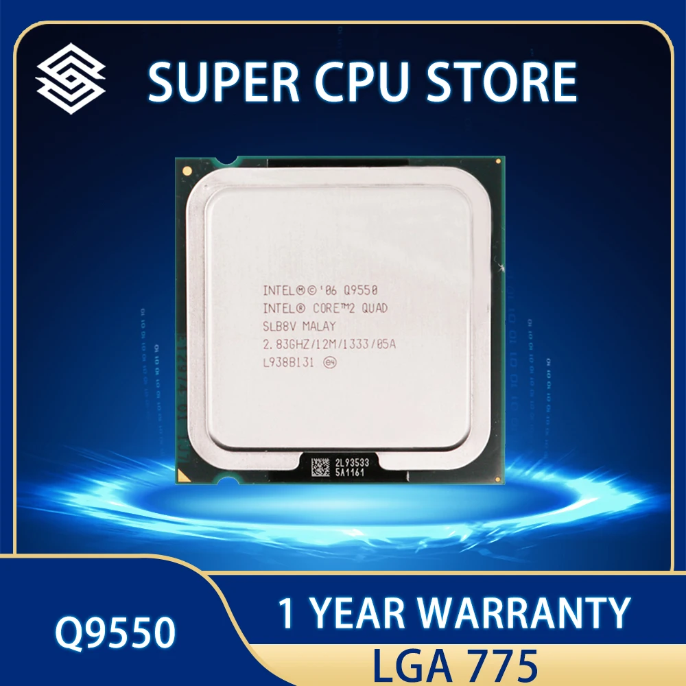 Процессор Intel Core 2 Quad Q9550 12M 95 Вт 2,8 ГГц четырехъядерный четырехрезьбовой LGA 775