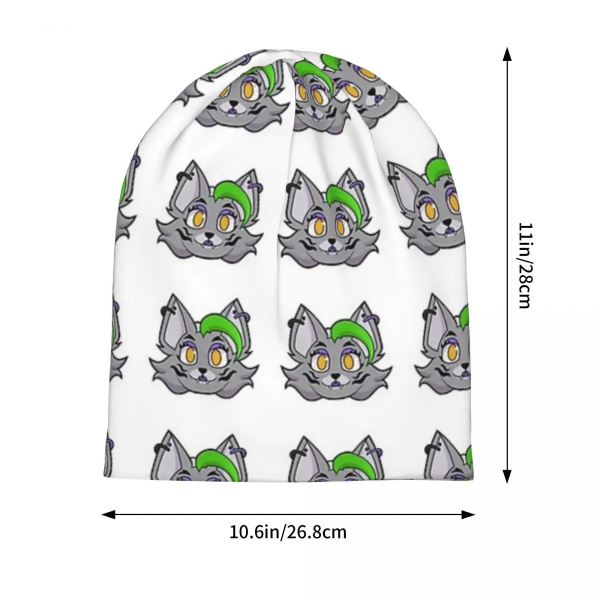 Roxanne Wolf-FNaF теплая вязаная шапка модная шапка-капот осень-зима уличные шапки для