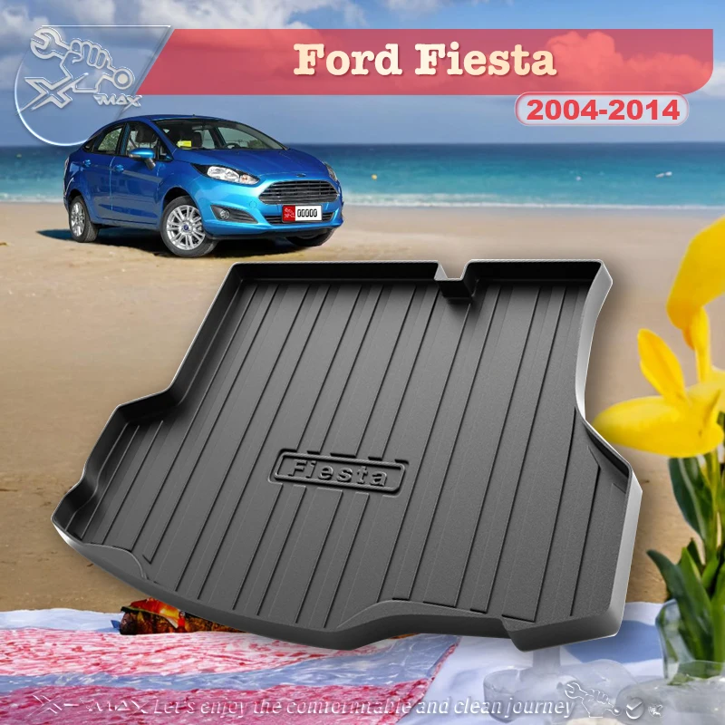 Для Ford Fiesta 2004-2014 специальный коврик для багажника автомобиля всесезонный черный