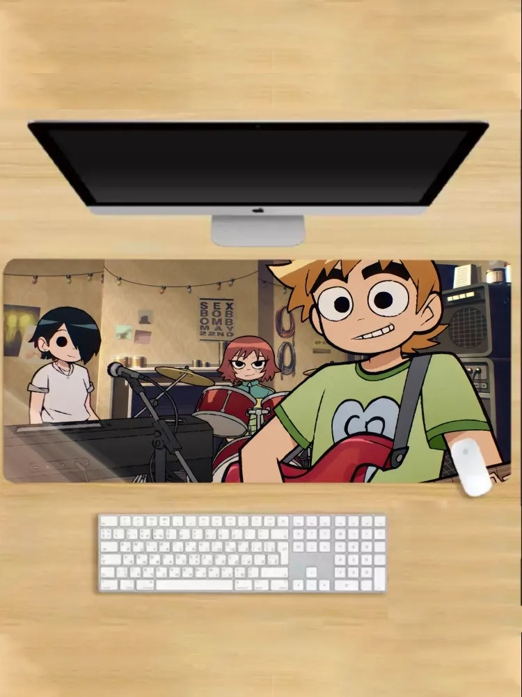 Scott Pilgrim Takes Off Mousepad Mouse Pad Laptop Gaming Accessories Large Desk Mat Computer Gamer Keyboard Rug Carpet