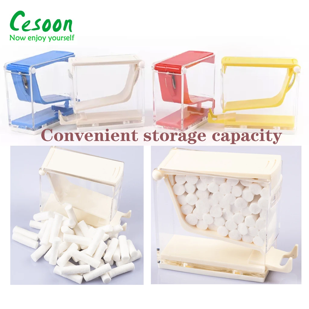 

Cesoon 1Pc Dental Orthodontic Cotton Roll Dispenser Holder Storage Organizers Box Dental Materials