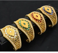 dubai bridal bracelet gift luxury full diamond copper bracelet durable ethiopian bracelet african women bracelet charm bracelet