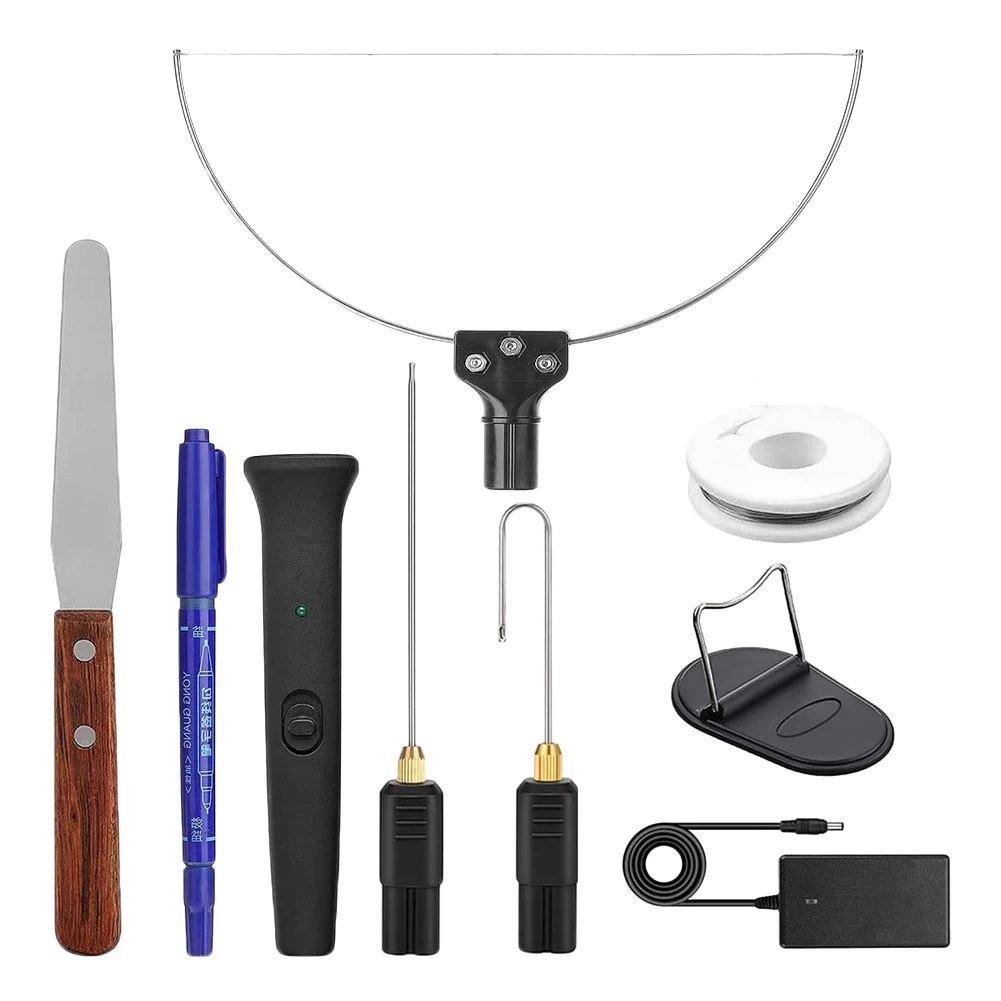 

9 шт. Электрический станок для резки пенопласта, портативный нож для резки пенопласта из пенополистирола, горячий нагревательный провод, ручная работа «сделай сам»