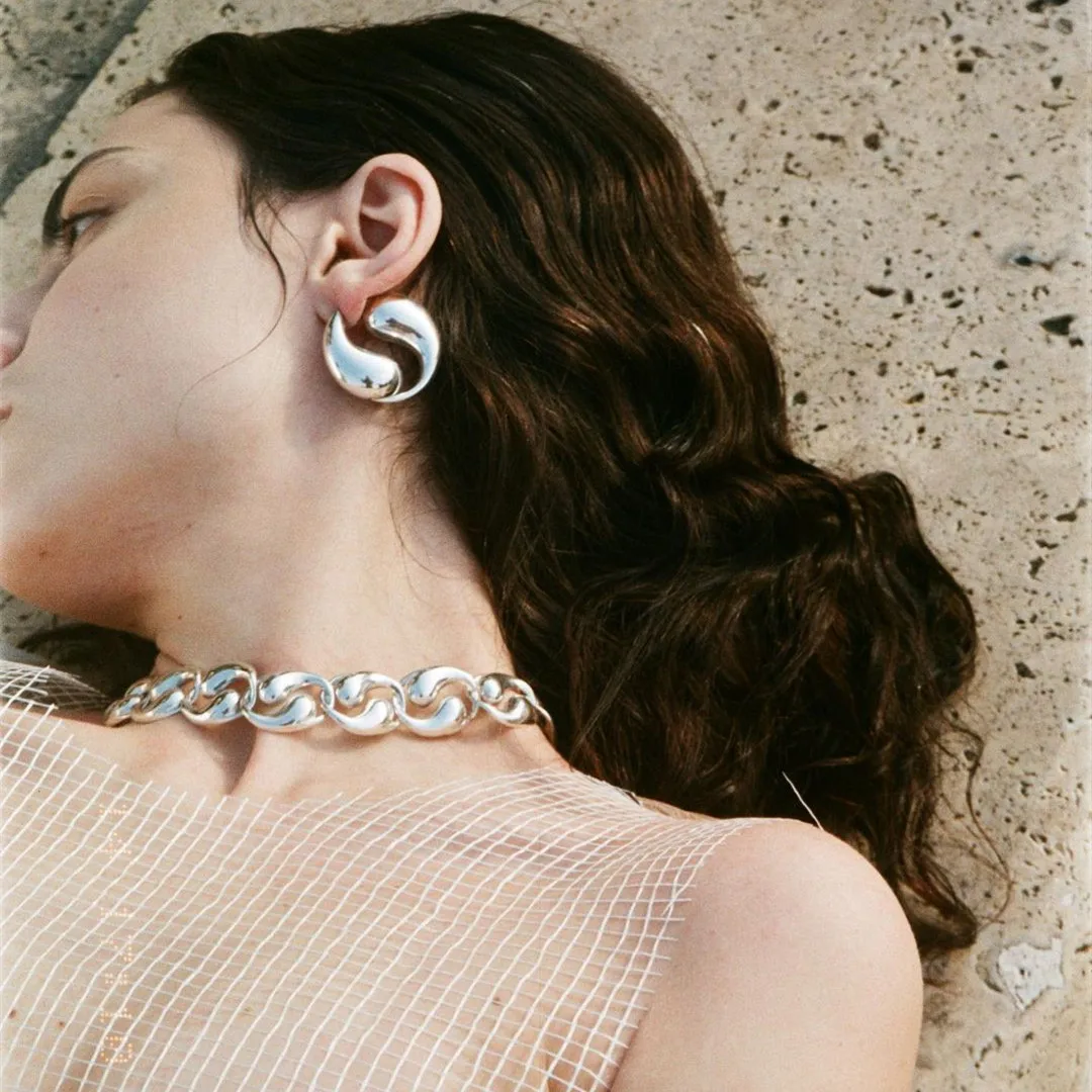 Женские серьги-кольца Tai chi yin-yang, минималистичные простые серьги-кольца, уникальные необычные ювелирные изделия, новинка 2023