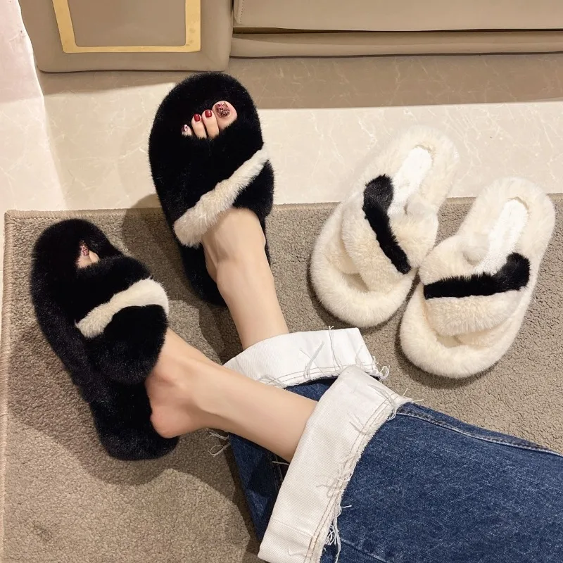 

Зимние новые удобные модные женские туфли на танкетке с круглым носком Элегантные износостойкие Повседневные тапочки на плоской подошве Zapatos Mujer