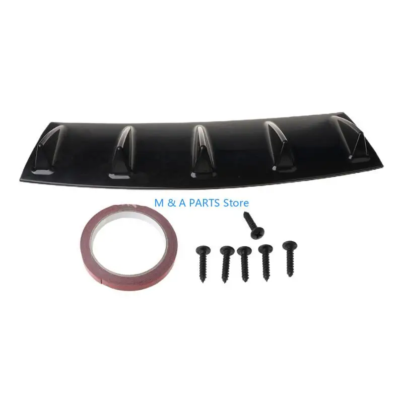 

U1JF CAR Universal 5 FIN задний бампер для губ Splitter Splitter Canard Protector Supplies Shark Fin Black Bummer