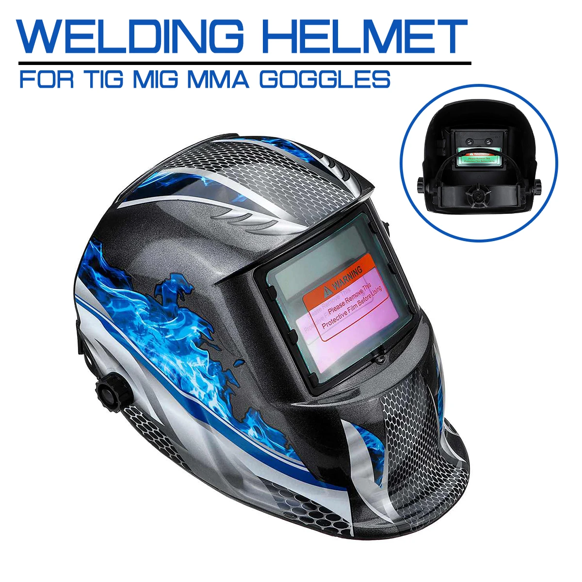 

Professional Solar Automatic Darkening Welding Helmet Welding Mask For TIG MIG MMA Goggles Light Filter Welder's Soldering Work