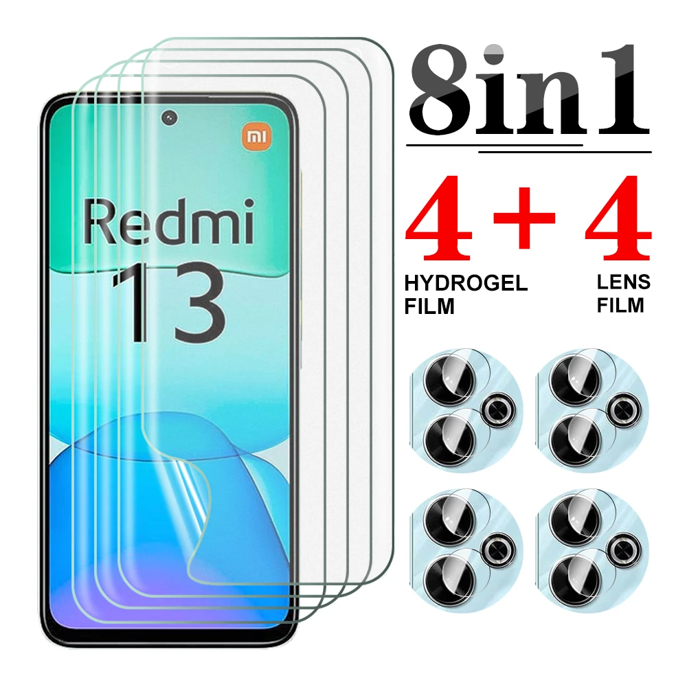 Прозрачная гидрогелевая пленка с защитой от царапин 8 в 1 защитная для объектива