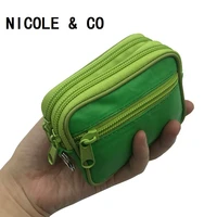 nicole co 2021new men holster zip belt passport purse women fashion sheepskin change wallet money bag key chain coin card pack