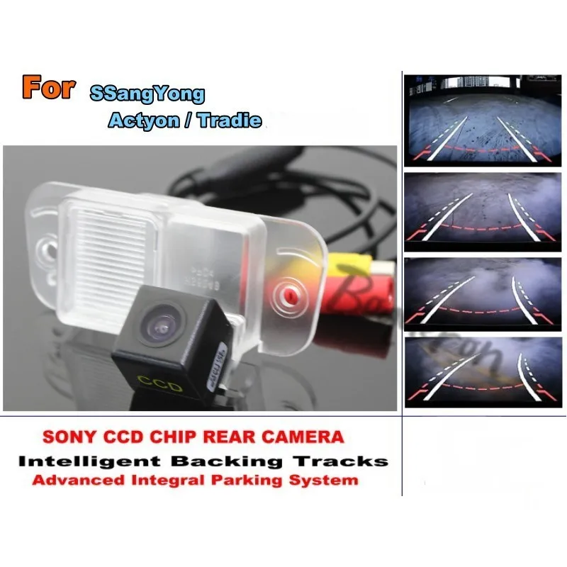 

For SSangYong Actyon Tradie 2006~2014 Smart Tracks Chip Camera / HD CCD Intelligent Dynamic Parking Car Rear View Camera