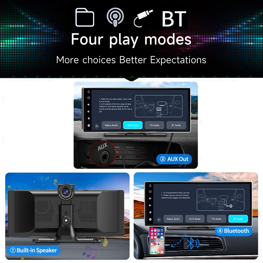 JIUYIN 4K HD DVR 11,26 дюймов Универсальный автомобильный радиоприемник Мультимедийная навигация Беспроводной CarPlay Apple Android Авто Зеркальный музыкальный плеер (art.: 3920ca916d02f) - 3920ca916d02f