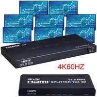 4k 60hz 1x8 hdmi splitter 1 in 2 4 6 8 output 1x2 1x4 hdmi splitter hdmi 2 0 audio video converter for ps4 pc dvd to tv monitor