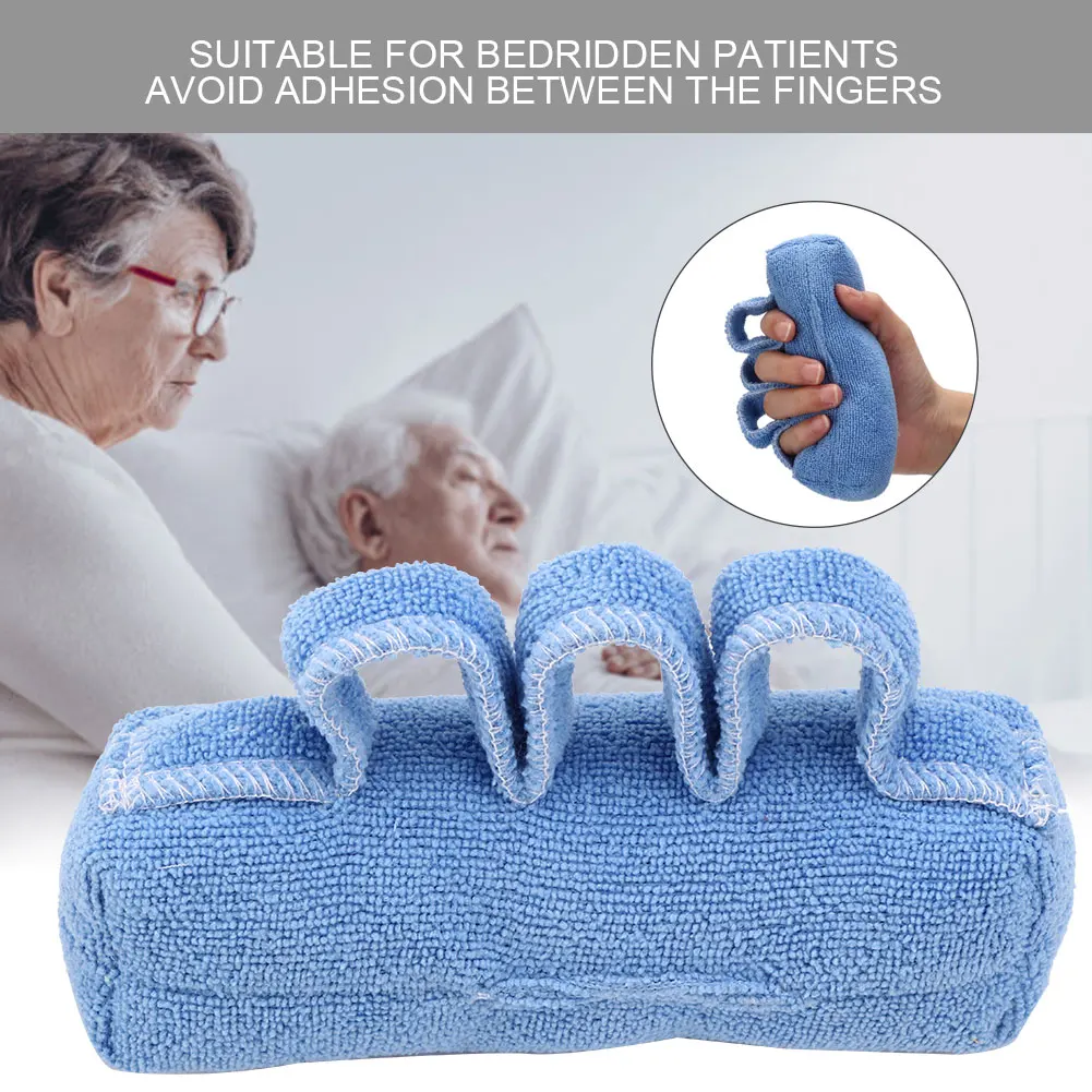 Almohadilla médica de separación de dedos para ancianos, cojín de manos antidolor de cama para amamantar, para el cuidado de los dedos, transpirable, para aliviar el dolor