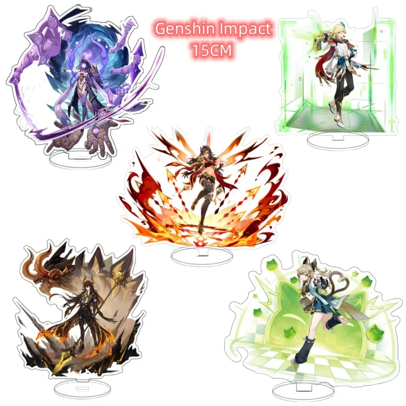 

Anime Game Genshin Impact Zhongli Ayato Venti Xiao Yae Miko Yelan Acrylic Stand Model Plate Desk Decor Standing Sign Fans Gift