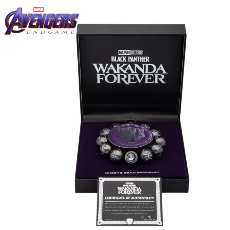 

Периферийные фильмы Marvel Мстители Черная пантера 2 бусины Wakanda Chi Kimoyo памятный браслет salesone подлинный Браслет подарок