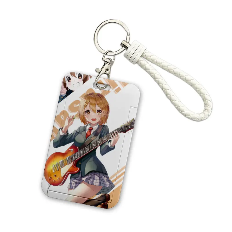 2023 New 110*70mm Japanese Anime K-ON Lanyard ID Card Badge Holder with Keychain Keyring Gift