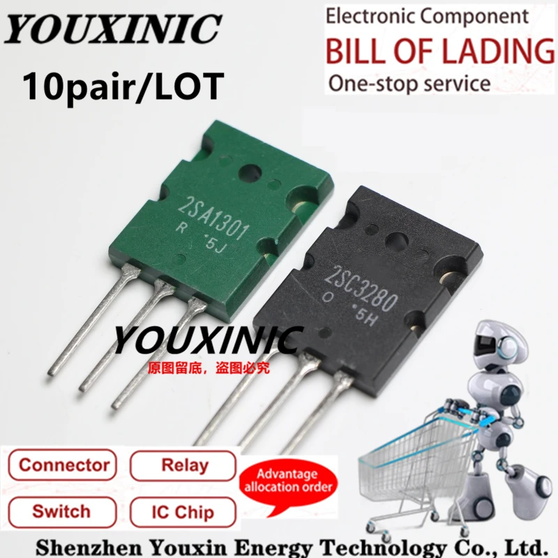 

YOUXINIC 100% New Imported Original 2SA1301 2SC3280 A1301 C3280 TO-3PL power amplifier sound matching tube