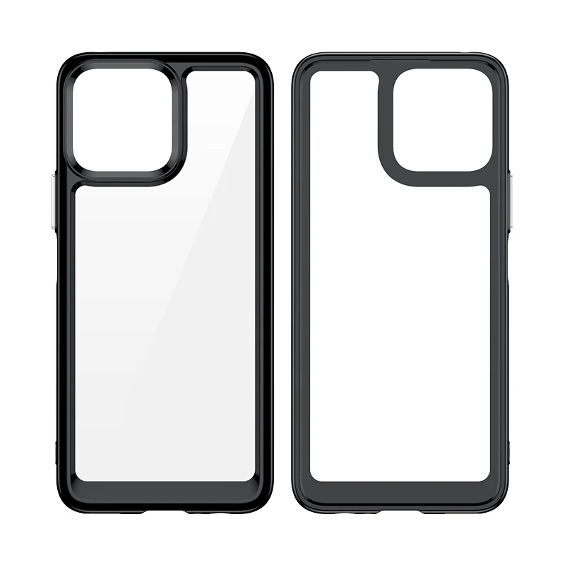 For Cover Honor X8 Case Honor X8 Capas Bumper Shockproof Back Transparent Colour Border Clear Case For Fundas Honor X 8 X8 Cover