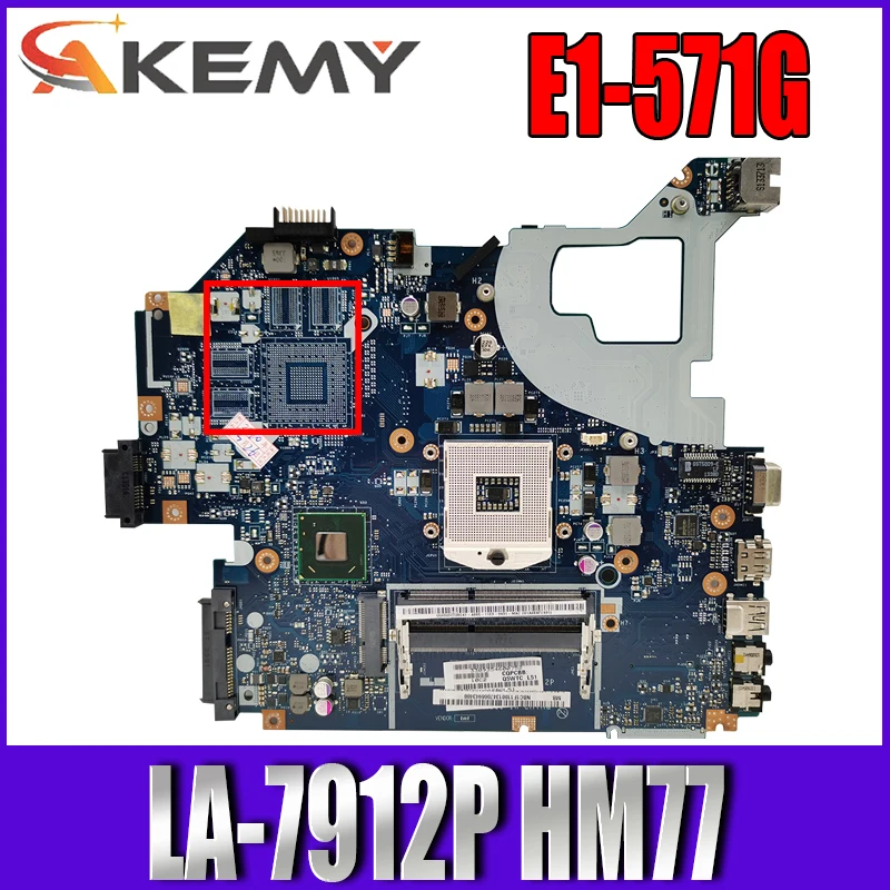 

For Acer E1-571G V3-571G V3-571 E1-571 E1-531 NV56R laptop motherboard Q5WV1 LA-7912P HM77 (support I3 I5 I7 CPU) Mainboard