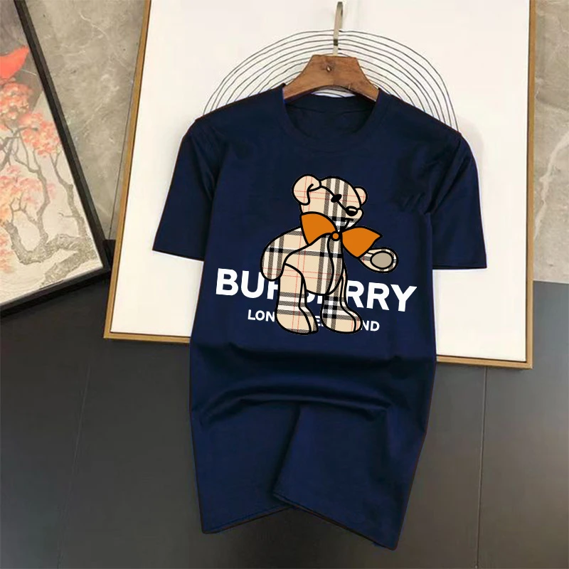 

2023 Spring Summer Fashion 100% Cotton Men/Women T-shirts Cartoon Letter Printed O-Neck Short Sleeve T Shirt clothes Top Tees