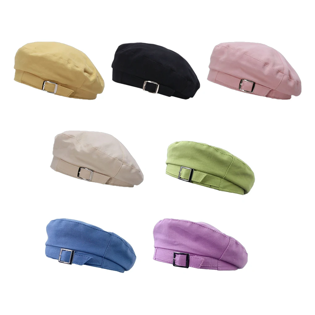 

2023 Spring Beret Female Summer Thin Section Japanese Wild Pure Color Octagonal Hat Net Red Ins British Retro Art Painter Hat