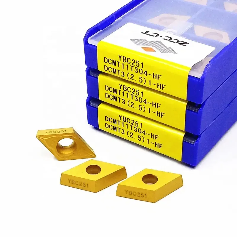10шт ZCCCT DCMT DCMT07 DCMT11 070202 070204 DCMT11T302 DCMT11T304 DCMT11T308 HF YBC251 YBC252 Токарная вставка для