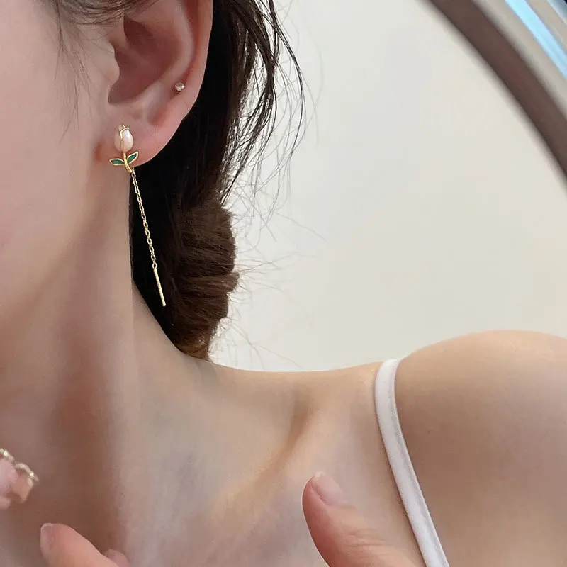 

Женские серьги-подвески из серебра 925 пробы, с длинной кисточкой