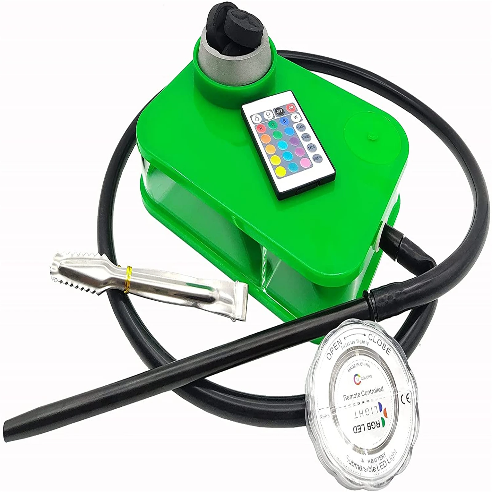 

Acrylic Hookah Set Complete Portable Travel Book Hookahs Shisha Hose Charcoal Holder LED with Remote Control Shisha Experience