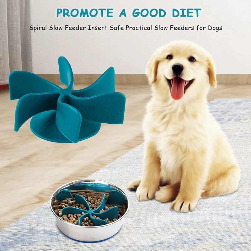 

Вставка для медленной кормушки для собак, спиральная конструкция, для медленного кормления собак, с присоской, легко чистить, Y5GB