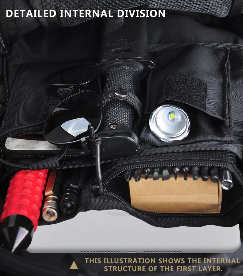 50L Large Capacity Men Army Military Tactical Backpack 3P Softback Outdoor Hiking Camping Rucksack Hunting camping travel bag