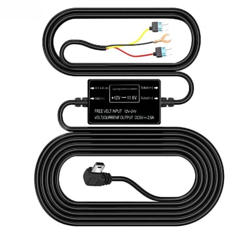 Автомобильный видеорегистратор от 12/24 В до 5 провод 3 2 м зеркальный комплект