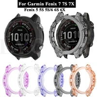 for garmin fenix 7 7s 7x cover clear soft case fenix 7 smart sports watch protective accessories