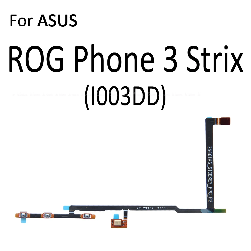 Фото Для Asus ROG Phone 1 2 II 3 Strix 5 5s 6 8 9 FE Pro 6D Ultimate: кнопка включения/выключения, кнопка регулировки громкости, гибкий шлейф, запчасти для ремонта №5
