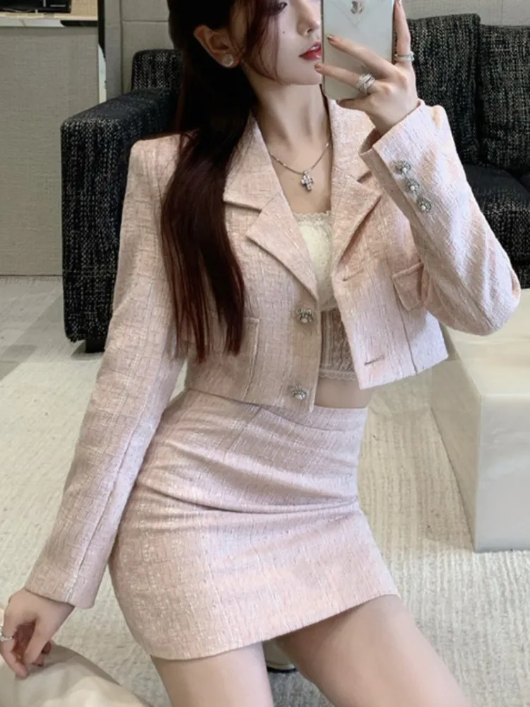 Женский твидовый костюм из двух предметов |