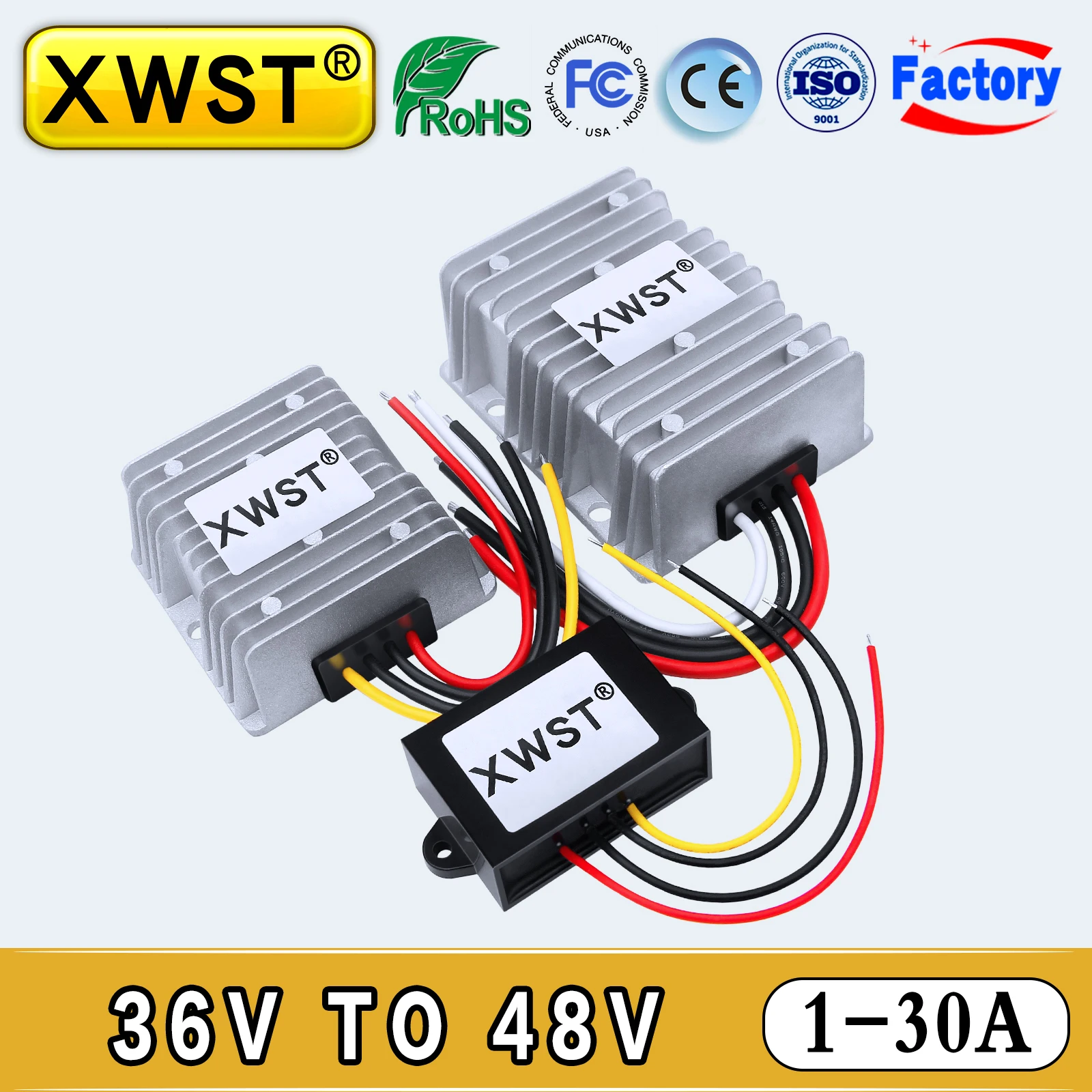 

Waterproof DC DC Boost Converter 36V to 48V Step Up Power Supply Converter 1-20A Voltage Regulator Transformer Module For Solar