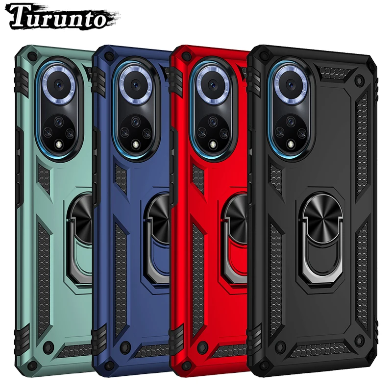 

Shockproof Armor Metal Ring Case For Huawei Nova 9 9SE 8 8i 5 Pro 5T 4 Honor 50 Lite 50SE 20 X8 X7 X9 9A 9S 9X 8A Play 6T Cover