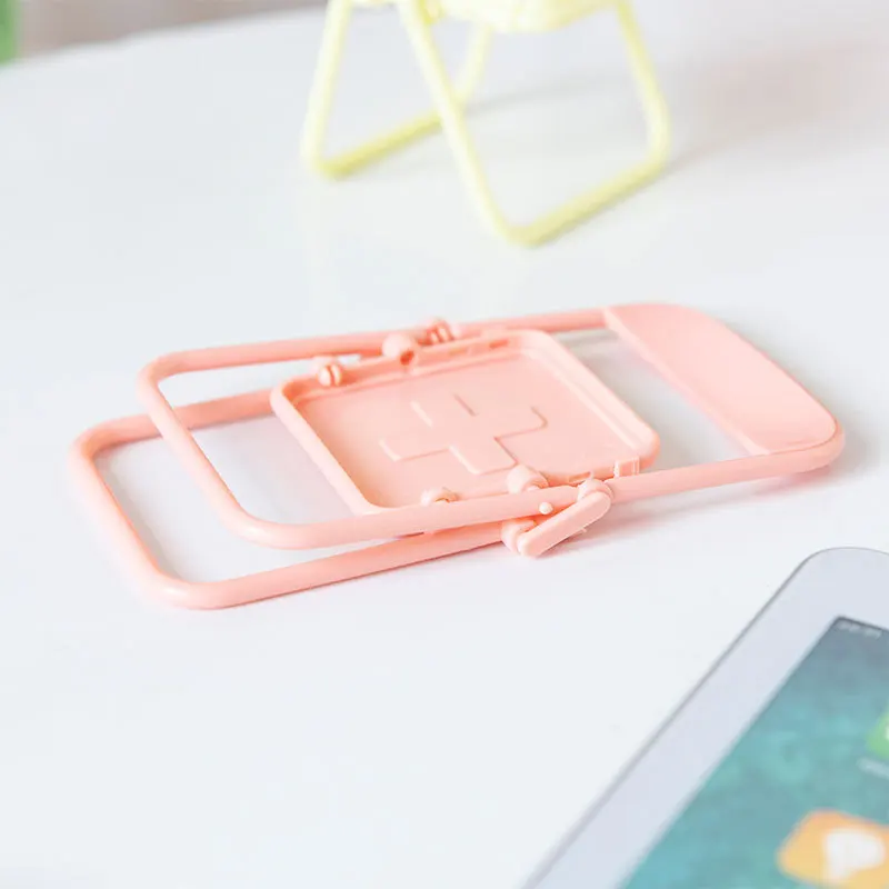 Cute Color Chair Adjustable Phone Holder Stand Universal Foldable Mobile Phone Stand Desk Holder Universal Lazy Bracket images - 6