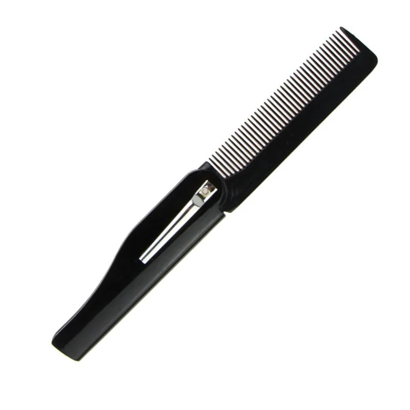 

Newly Three Color Options Designed Foldable Hair Comb Pocket Clip Hair Beard Hair Comb Portable Travel Small Comb