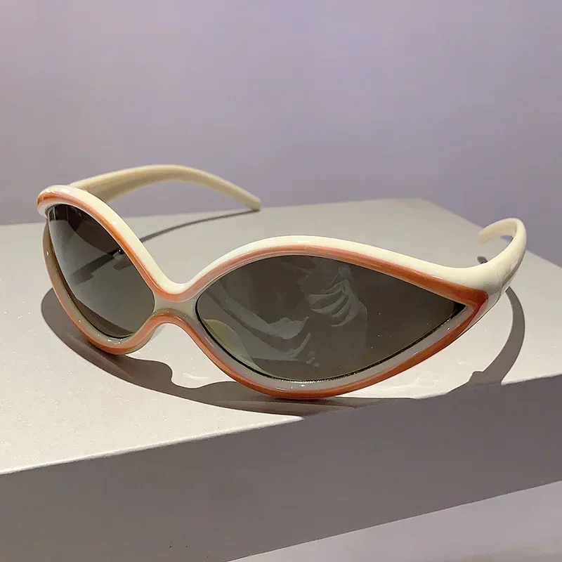 Винтажные Роскошные брендовые дизайнерские большие солнцезащитные очки Y2K