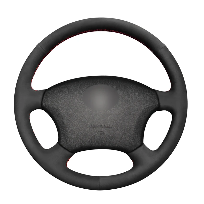 

Чехол рулевого колеса автомобиля из искусственной замши, черного цвета, Нескользящие, ручная работа, для Toyota Land Круизер, Прадо, 120, 2004-2009