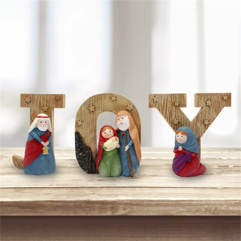 

Скульптура Иисуса для семьи, набор «JOY» для дома и сада, подарок на Рождество
