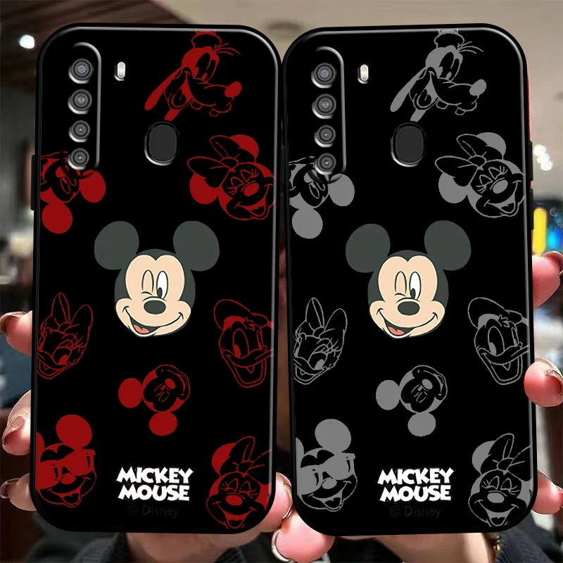 

Disney Fashion Mickey Mouse Phone Case For Samsung Galaxy A32 4G 5G A51 4G 5G A71 4G 5G A72 4G 5G Carcasa Liquid Silicon Soft
